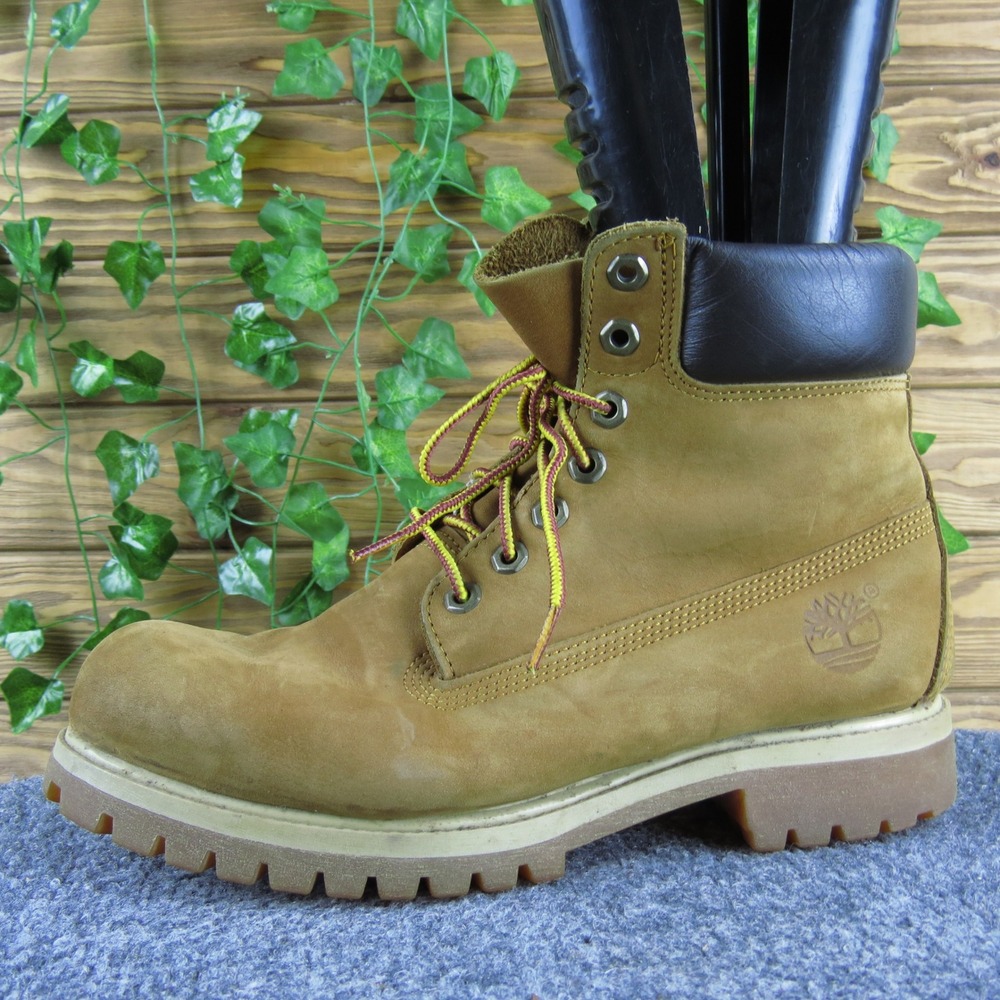 Timberland Waterproof Leather Ankle Boots Work Utility Casual Wheat Mens 8.5
